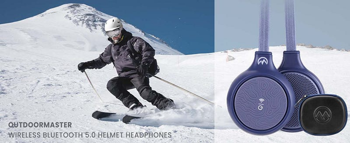 OutdoorMaster Wireless Helmet Drop-in Headphones